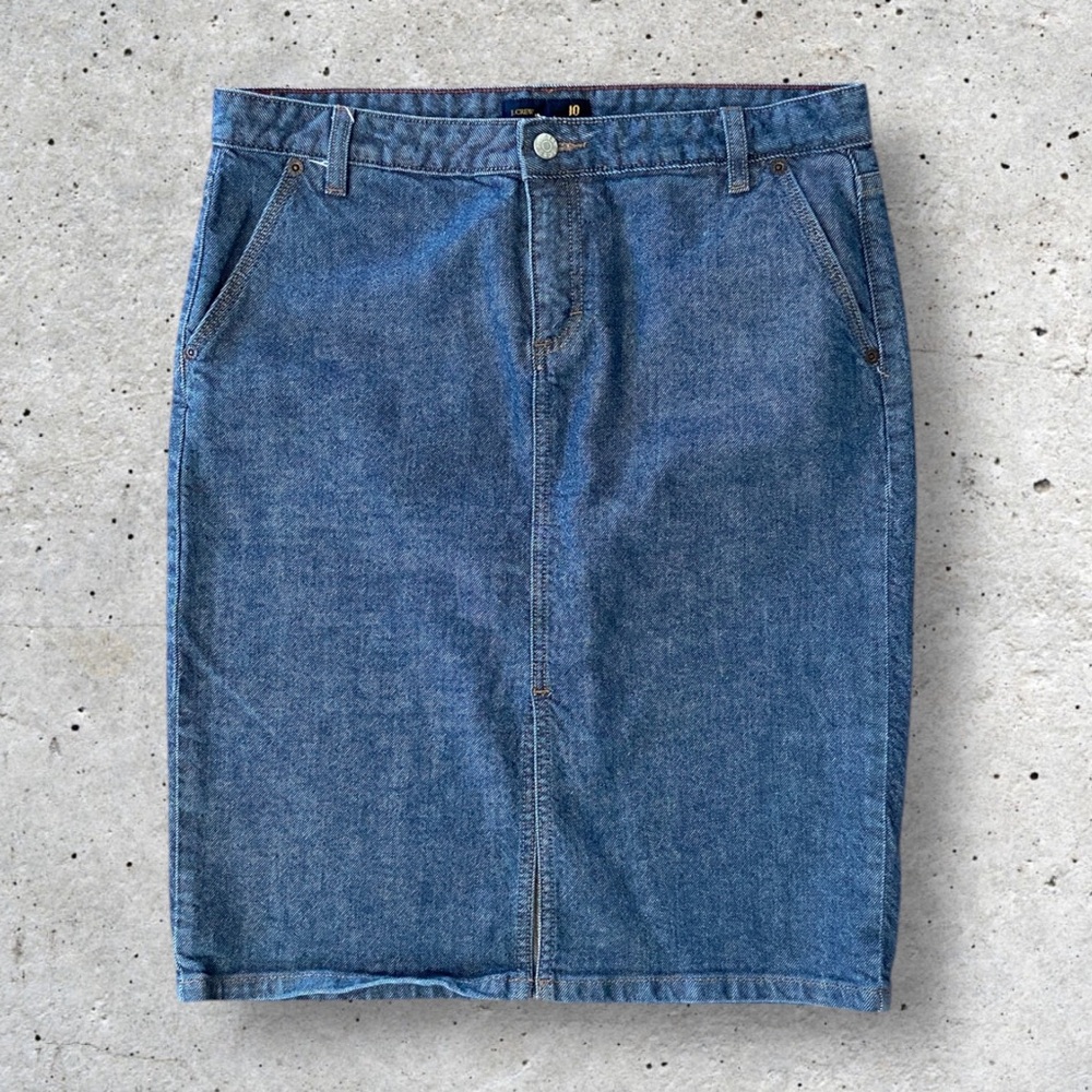 J. Crew Denim Midi Skirt